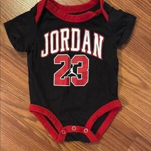 Jordan Infant Onesie in Black and Red